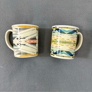 2 Pendleton Aztec Mugs 12 Oz
